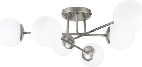 Lustră aplicată MALENA 6xE14/5W/230V crom mat/alb