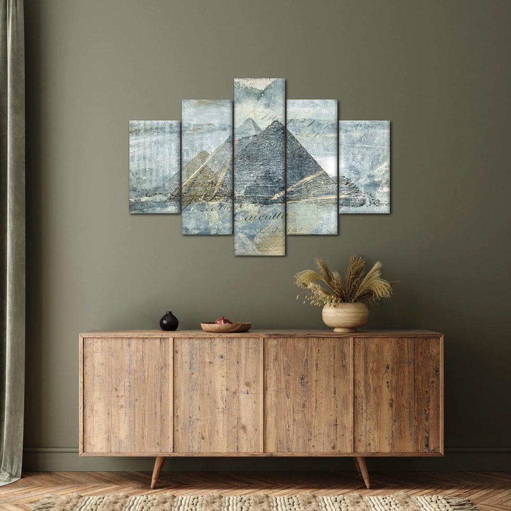 Tablou - Piramide în filtru albastru (150x105 cm)