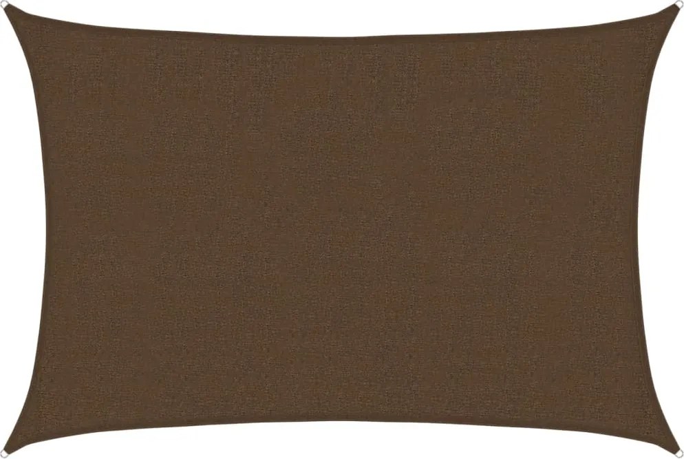 vidaXL Pânză parasolar, maro, 2,5x3,5 m, HDPE, 160 g/m²