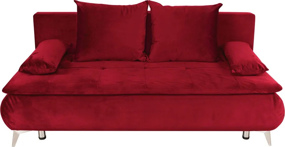 Canapea extensibila Sofie Lux, 203x92x86 cm, 3 locuri, lada pentru depozitare, Rosu