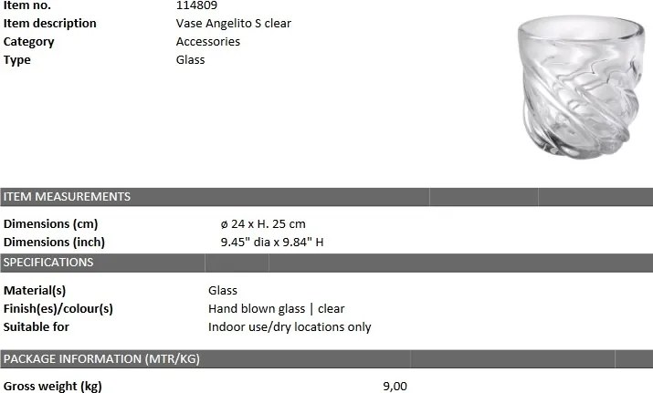 Vaza flori, Vas decorativ Angelito S 114809 HZ