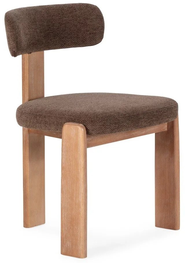 Scaune de dining maro 2 buc. tapițate Nadia – MOME