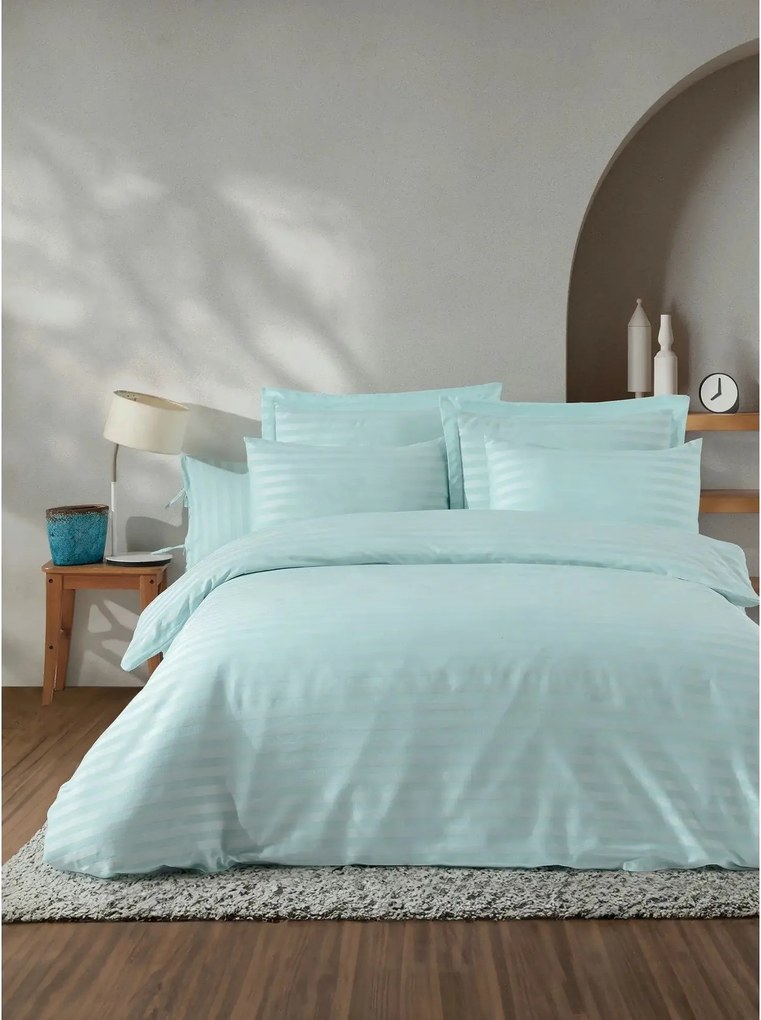 Set lenjerie pat 162ELR4136, verde menta, bumbac/poliester, 200x220 cm