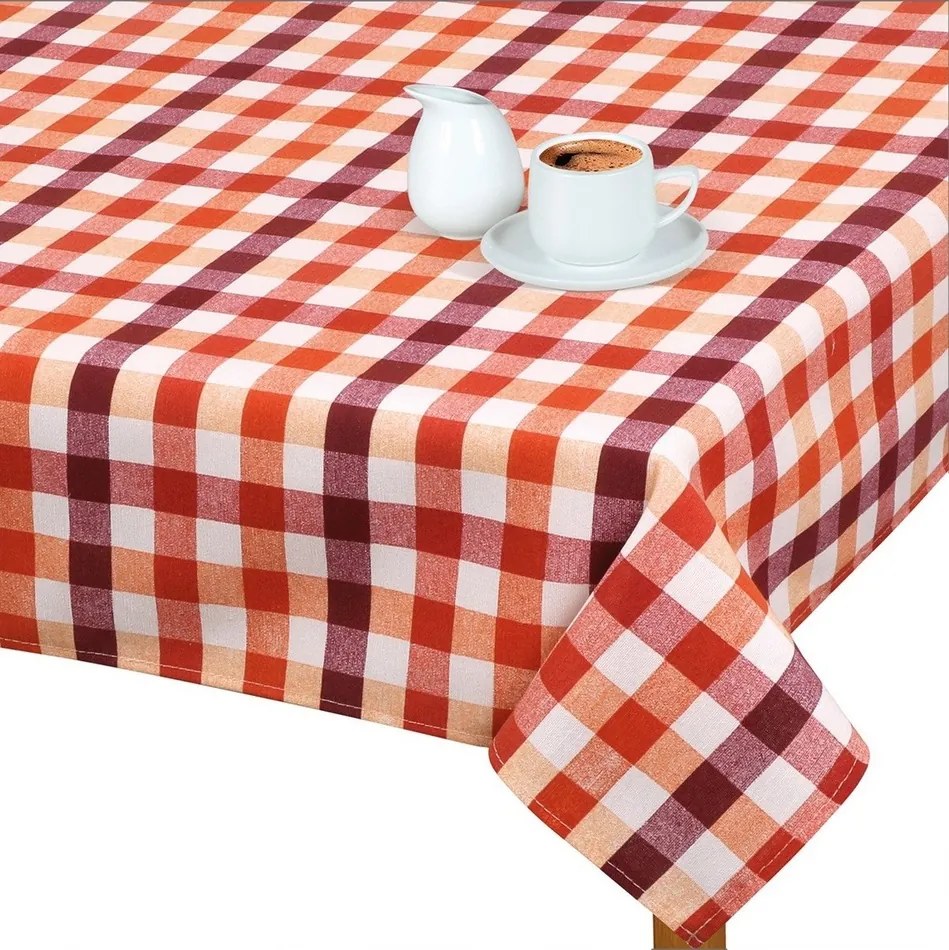 Față de masă Bellatex EMA Carouri terra, 120 x 140 cm, 120 x 140 cm