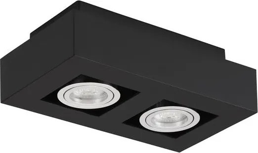 Spot aplicat tavan ajustabil ROBIN 2L negru