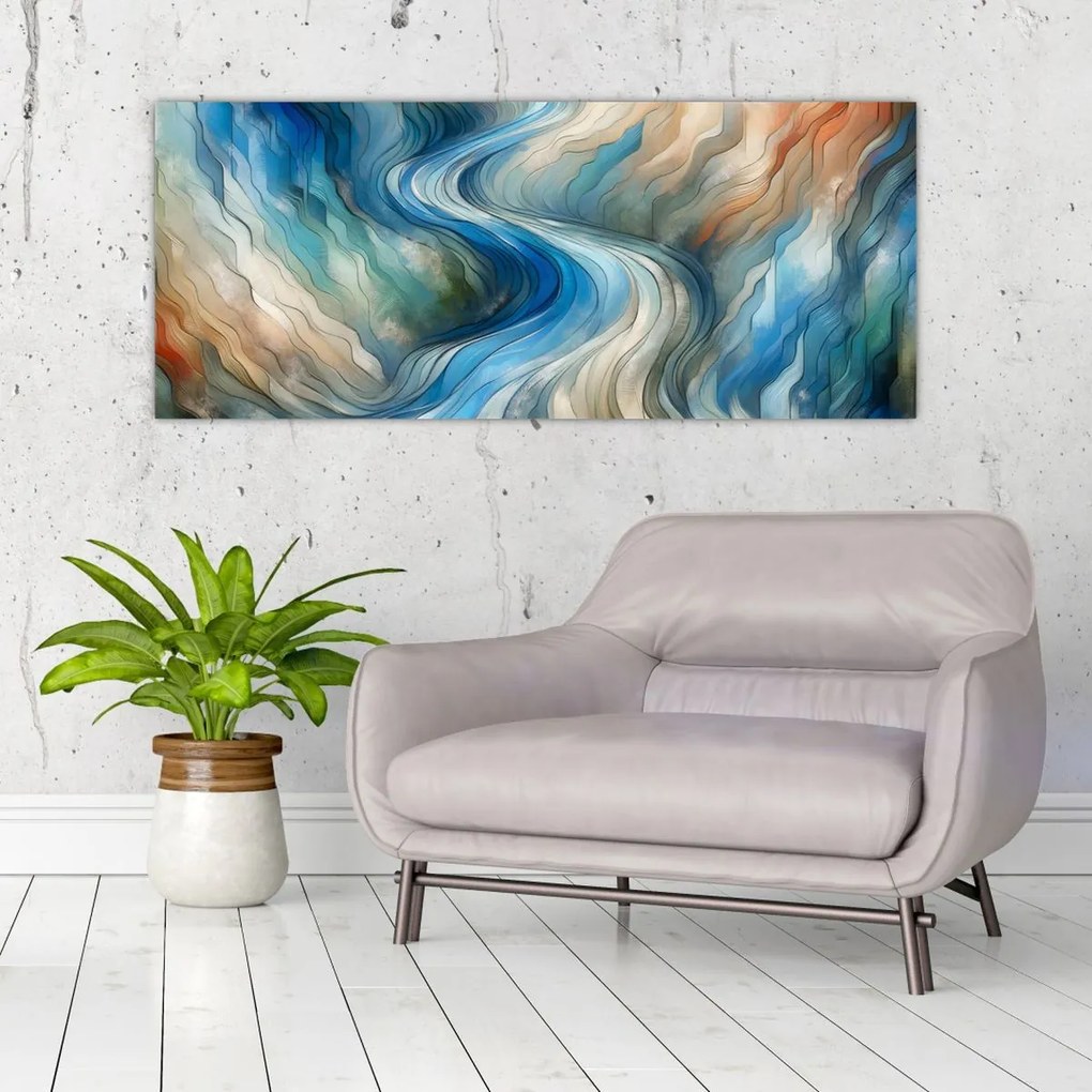 Tablou - Curent abstract (120x50 cm)