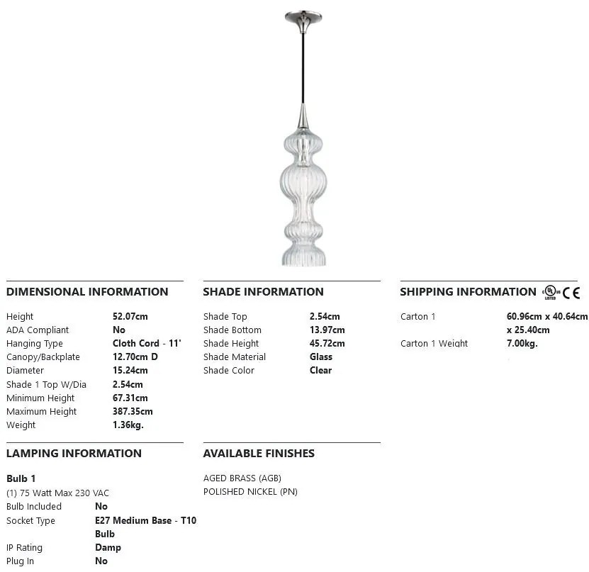 Pendul design deosebit POMFRET nichel lustruit