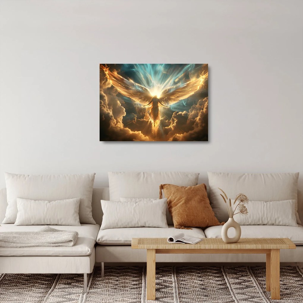 Tablou pe sticlă - Mitologie angelică (70x50 cm)