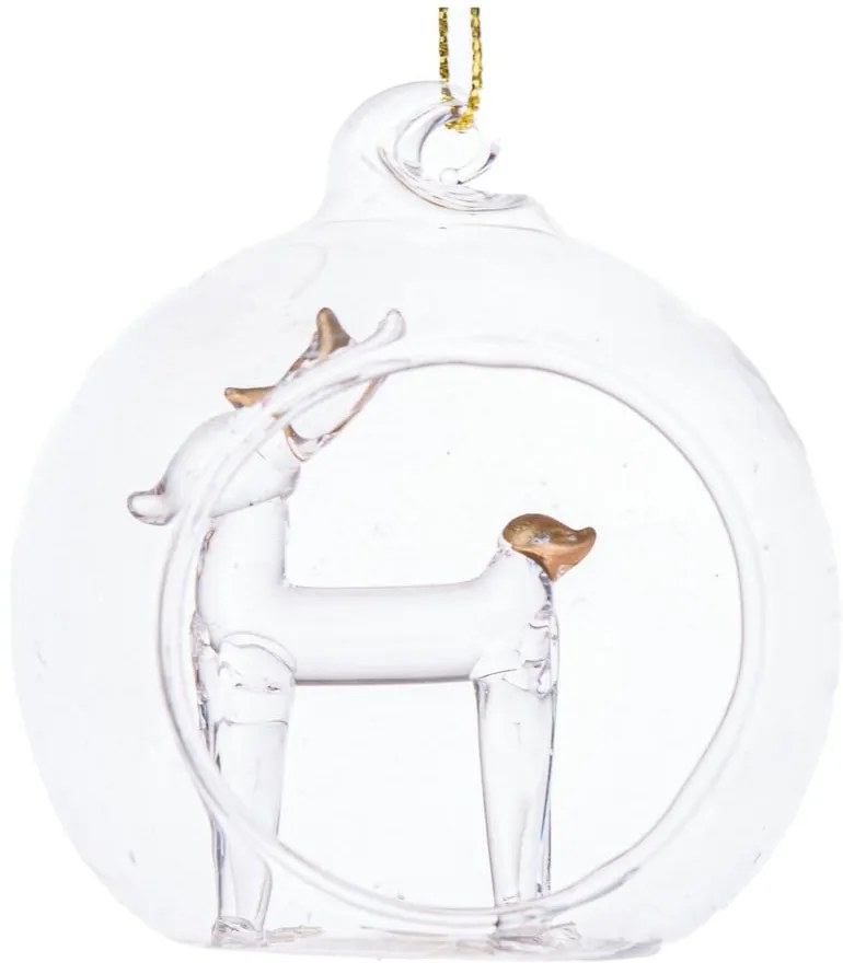 Glob de Crăciun din sticlă ø 6 cm Reindeer – Dakls