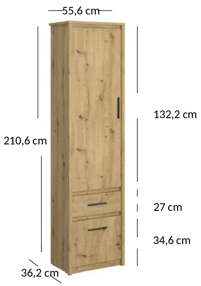 Raft Andra 2D1S (Stejar artisan). 1052743