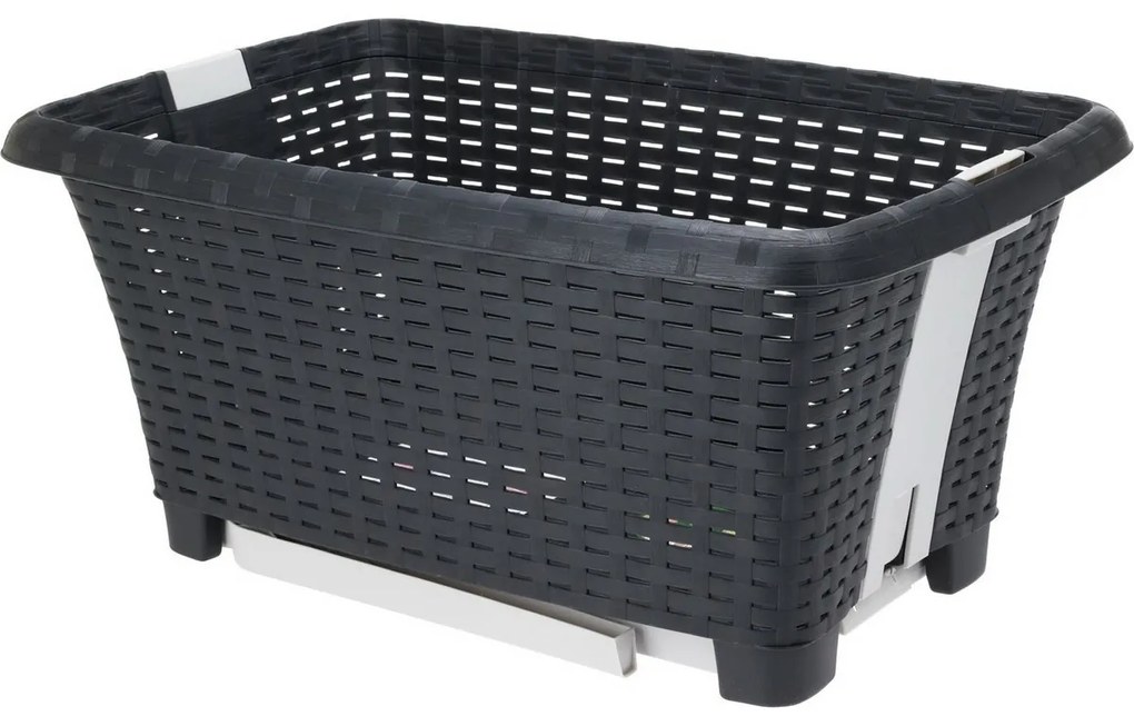 Coș de rufe reciclat cu picioare 60 x 40 x 58 cm,antracit