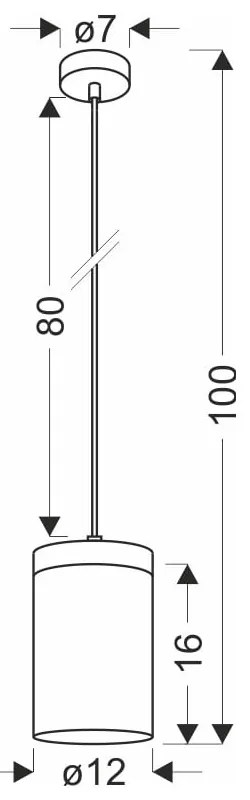 Lustră neagră-în culoare naturală cu abajur din sticlă ø 12 cm Wels – Candellux Lighting