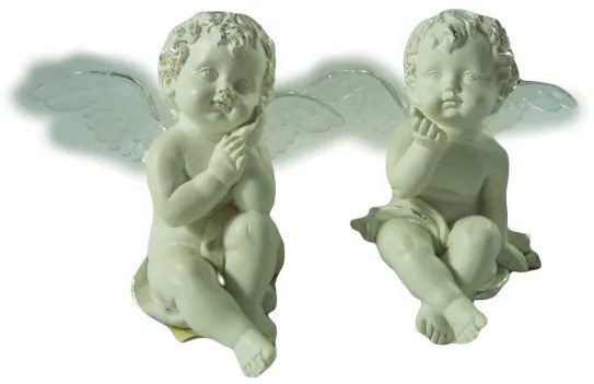 Statueta ingeras cu aripi transparente 9cm