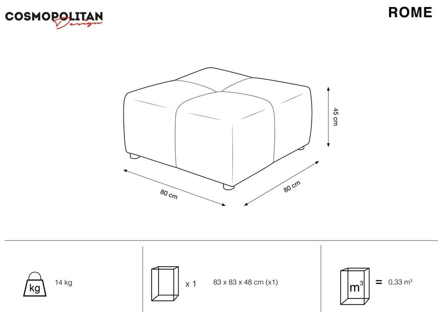 Modul pentru canapea albastru Rome - Cosmopolitan Design
