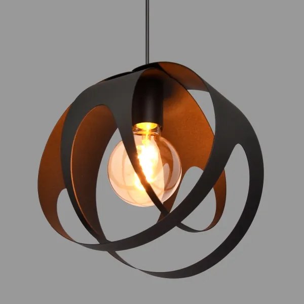 Lustră pe cablu MOONLIGHT 1xE27/15W/230V neagră