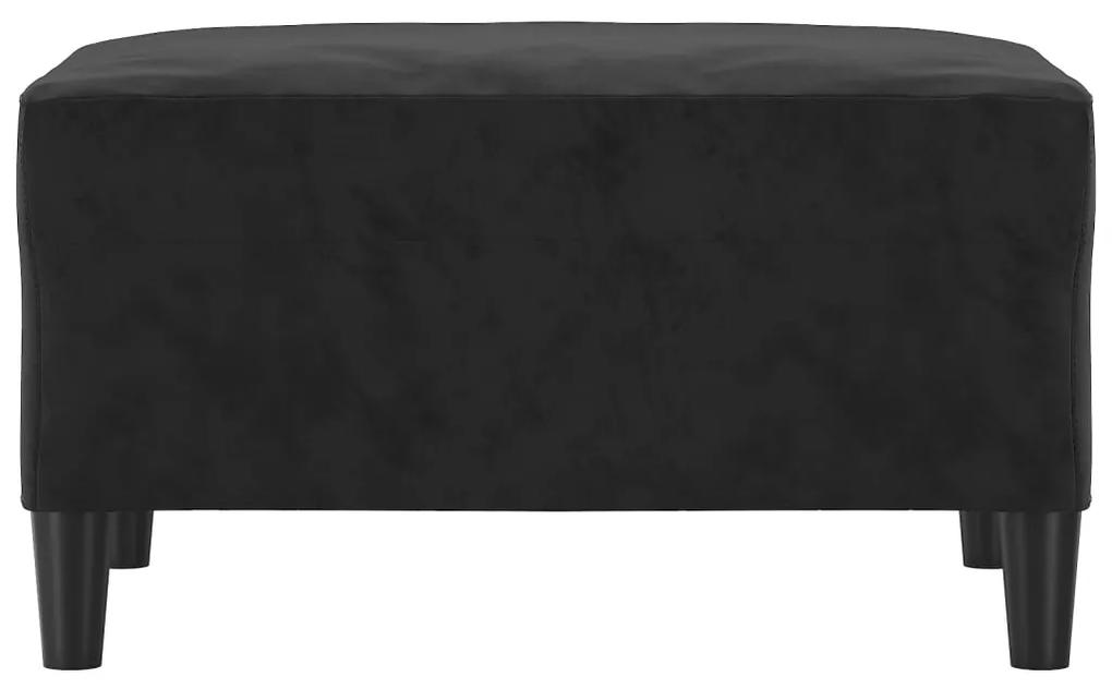 Taburet, negru, 70x55x41 cm, catifea