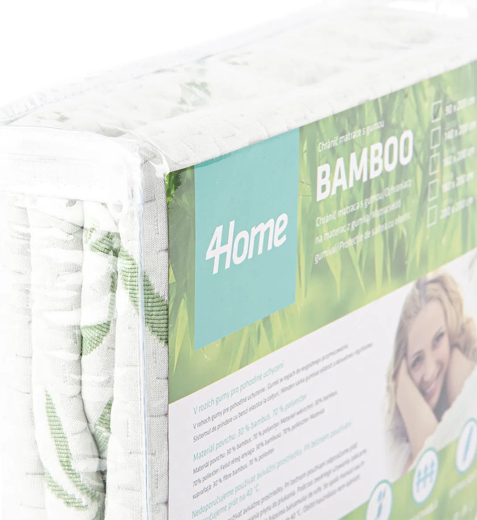 Protecție impermeabilă pentru saltea 4Home Bamboo cu bordură, 140 x 200 cm