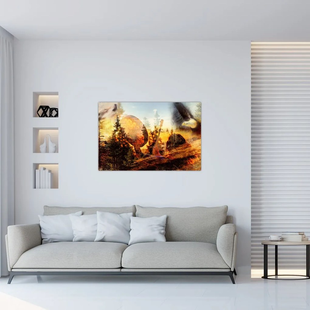 Tablou - Motiv șamanic (90x60 cm)