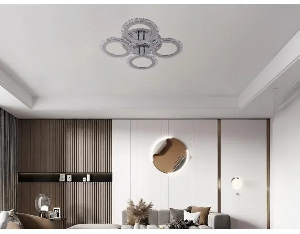 Lustră LED RGB aplicată dimabilă LED/55W/230V 3000-6500K + telecomandă