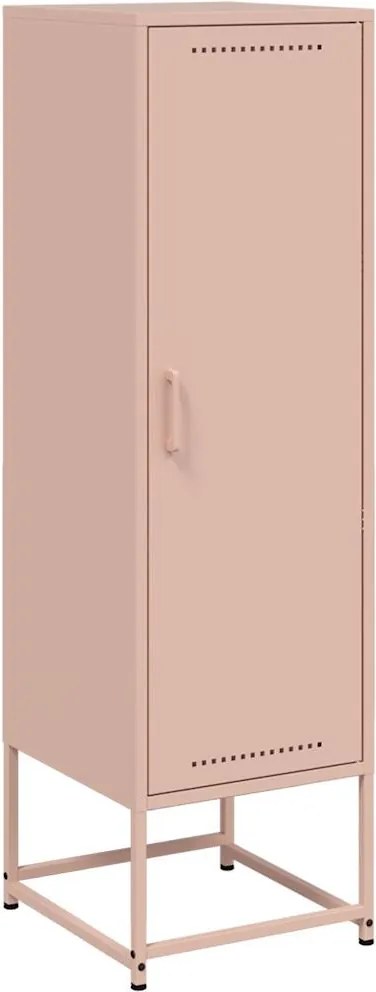 vidaXL Dulap înalt, roz, 36x39x123 cm, oțel