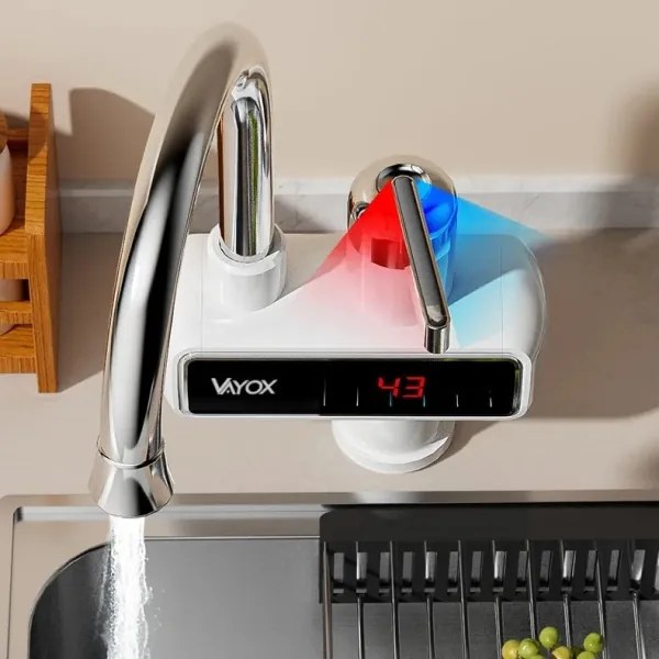 Instant de apă caldă cu afișaj LED 3000W/230V IPX4 alb