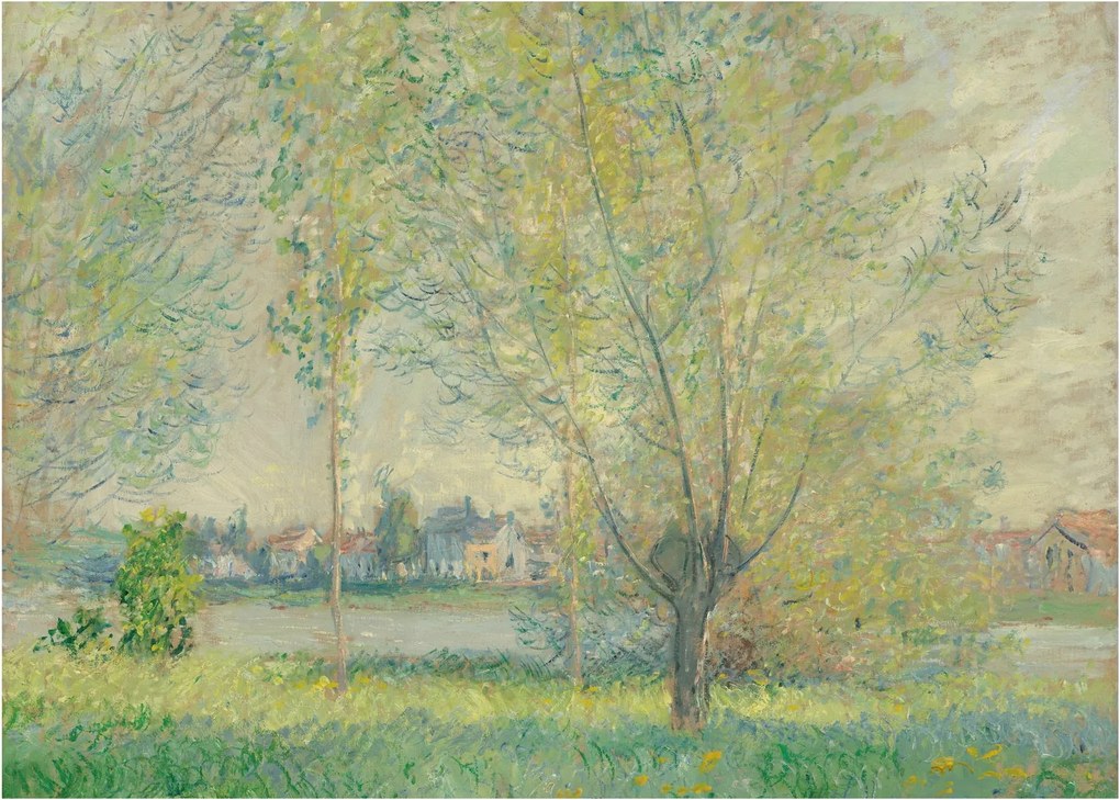 Tablou pe sticlă - Claude Monet, The Willows, reproducere (70x50 cm)