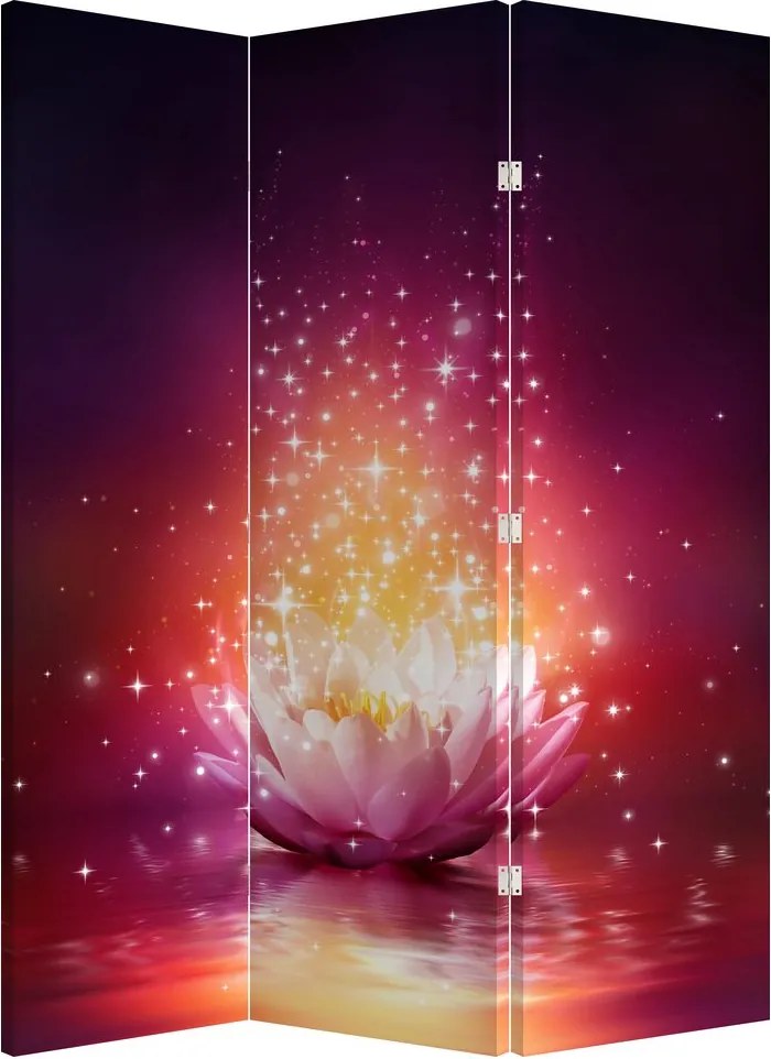 Paravan - Floare de lotus (126x170 cm)