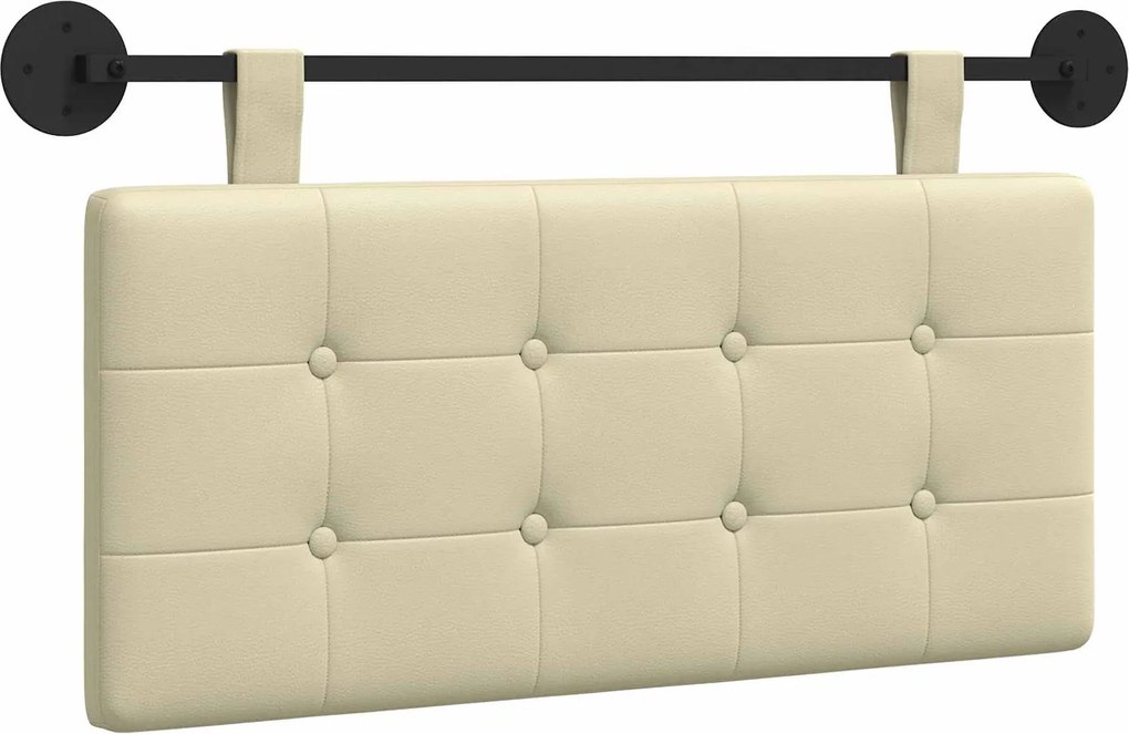vidaXL Cap de pat suspendat Crem 100 x 55 x 5 cm Piele artificială