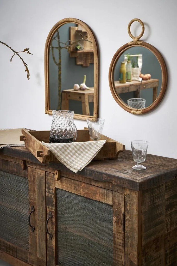 Bufet rustic din lemn de mango si acacia, "Campagne", 115 x 42 x H76cm