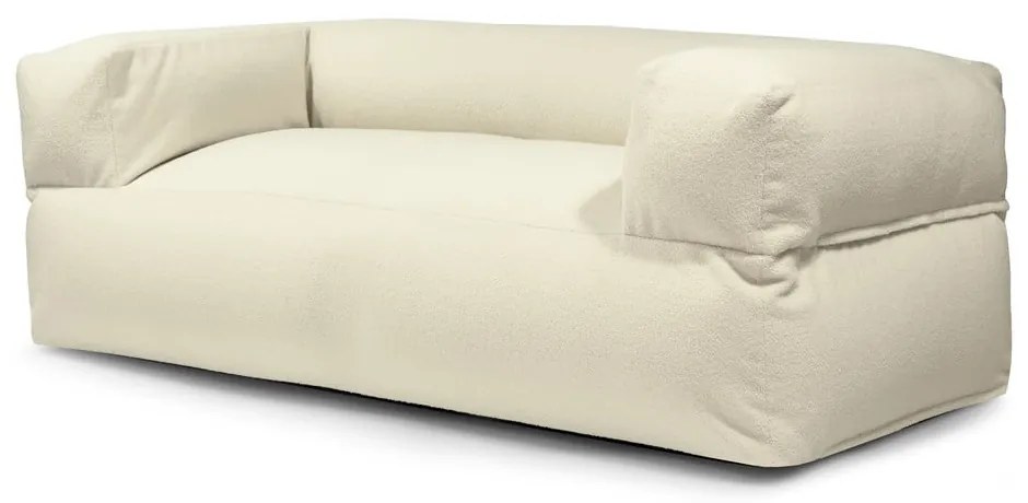 Fotoliu bean bag crem cu tapițerie din țesătură bouclé Sofa MooG – SLOWDOWN