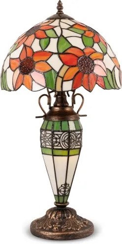 BRILAGI - Lampă de masă Tiffany din vitralii SUNFLOWER 1xE27/60W/230V + 1xE14/40W