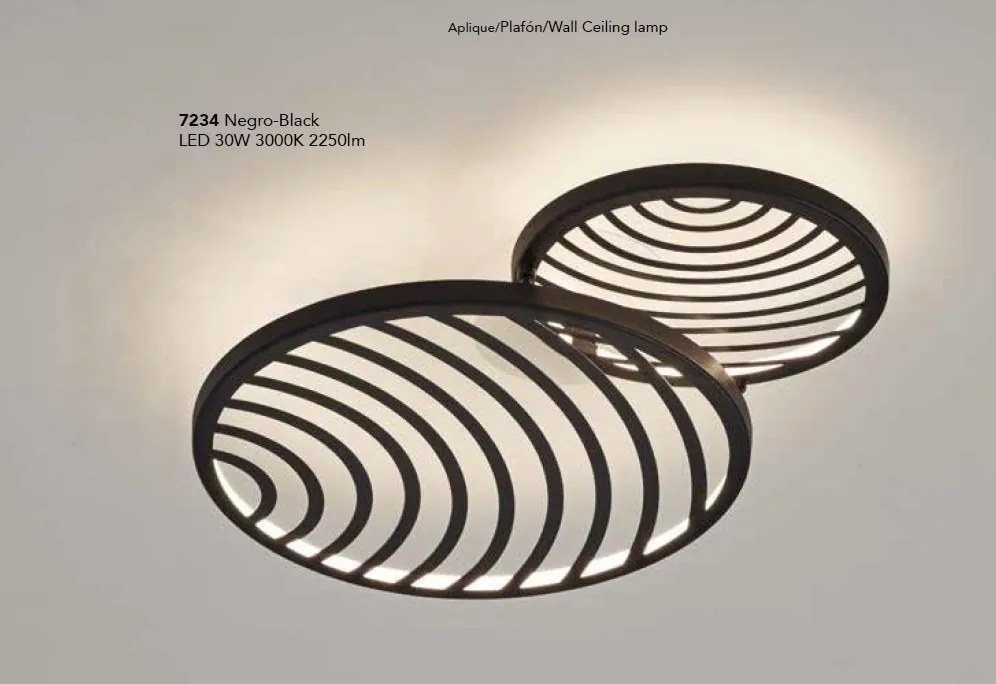 Plafoniera LED design modern COLLAGE 30W neagra