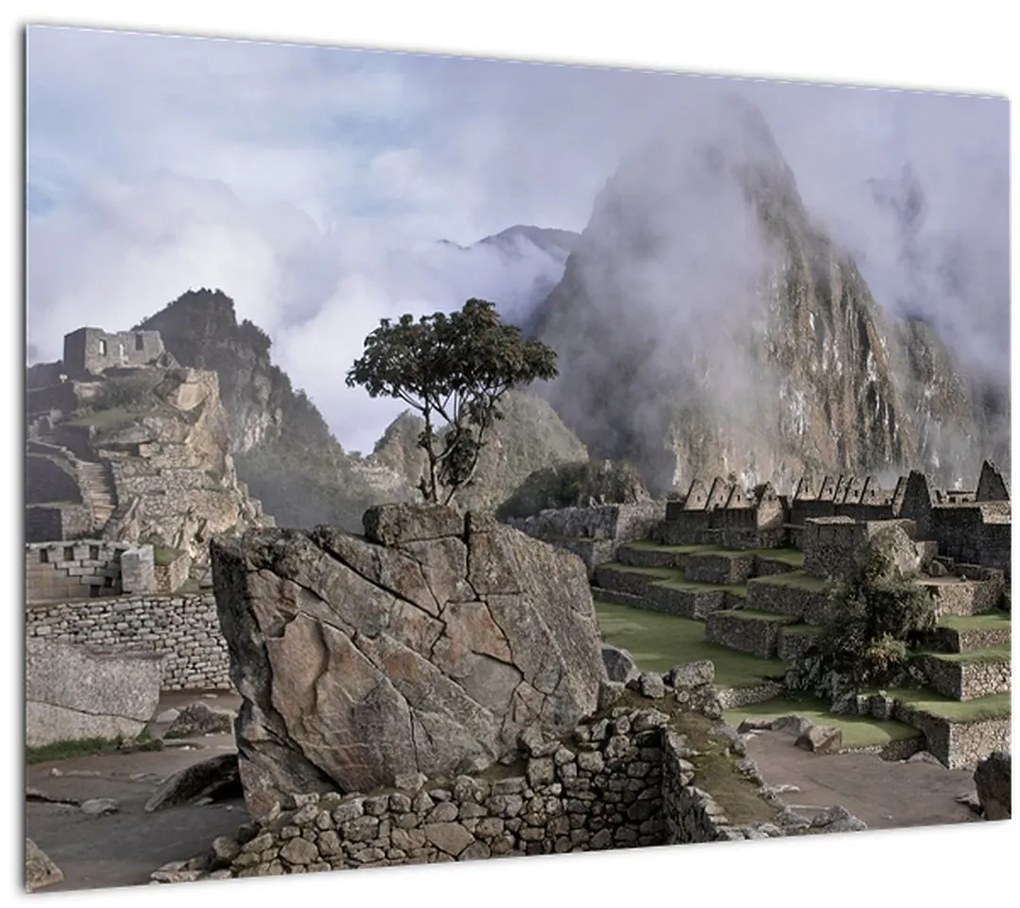 Tablou pe sticlă - Machu Picchu (70x50 cm)