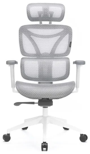 Scaun ergonomic de birou LEVANO gri/alb/negru