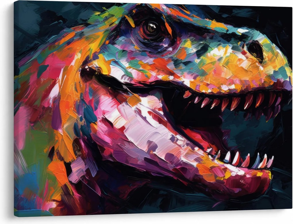 Tablou - Dinozaur, pictură (70x50 cm)