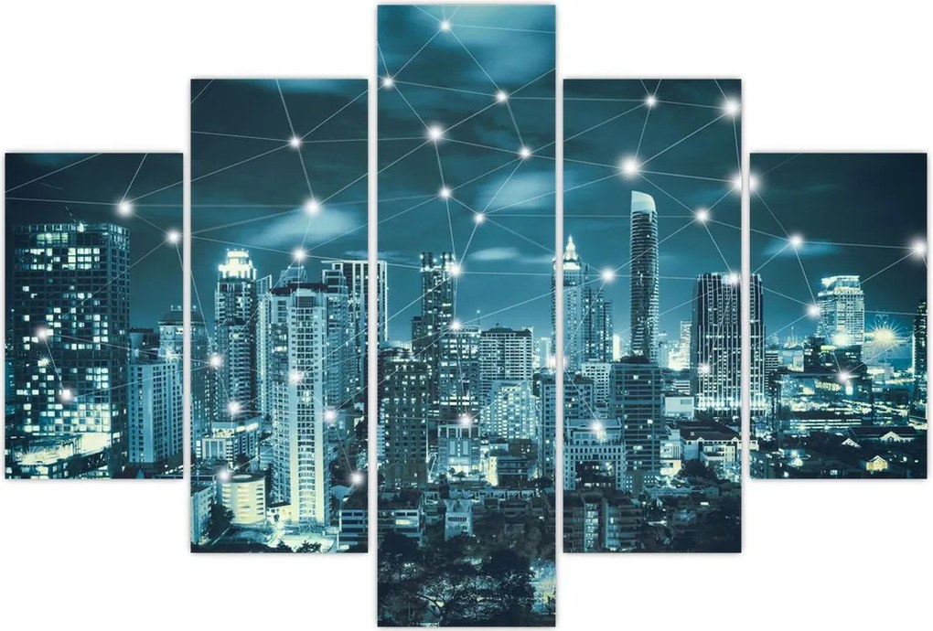 Tablou - Metropolă stălucitoare (150x105 cm)