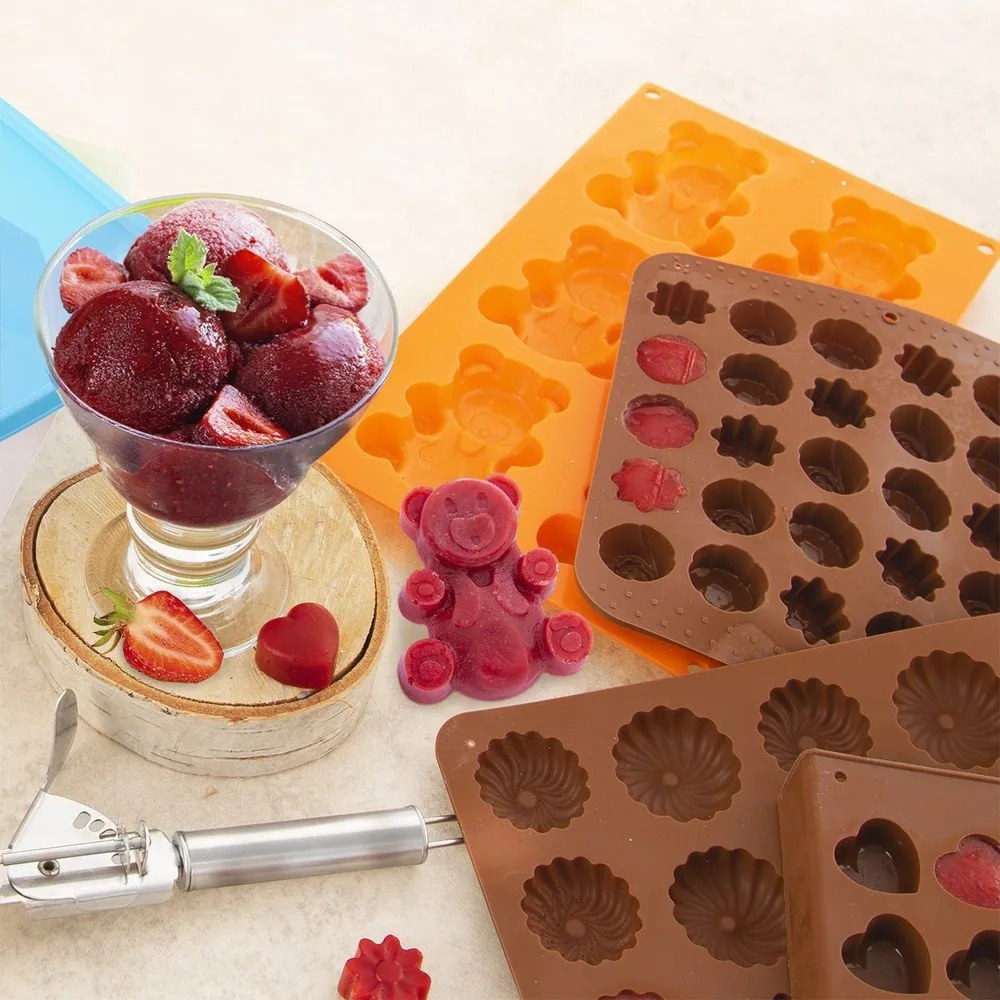 Formă de copt pentru mini-prăjiturele Bundt din silicon 22x32 cm – Orion