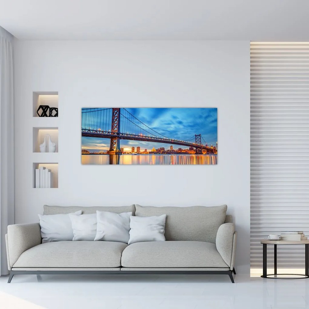 Tablou - Podul Benjamin Franklin, Philadelphia (120x50 cm)