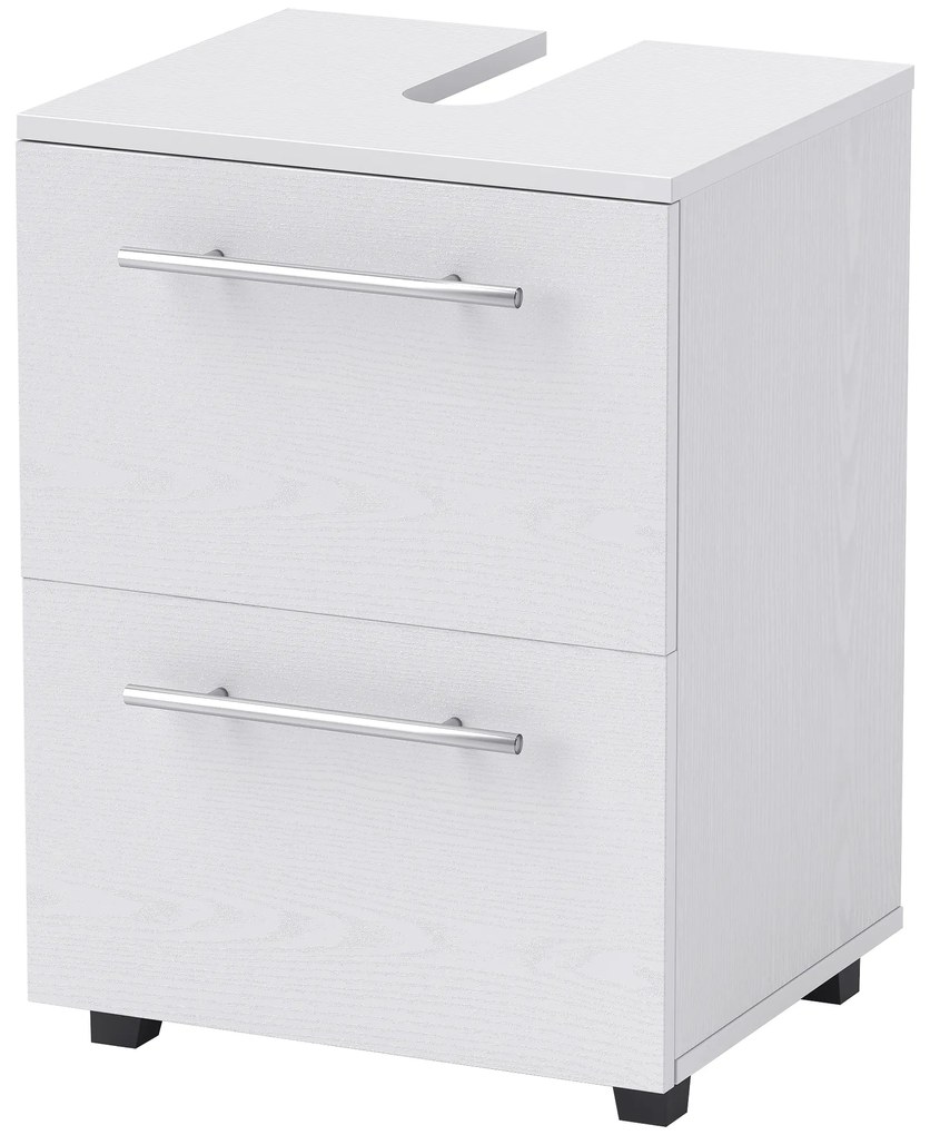 HOMCOM Dulap baie, comodă lavoar cu sertar, compact, placă aglomerată, Alb | Aosom Romania