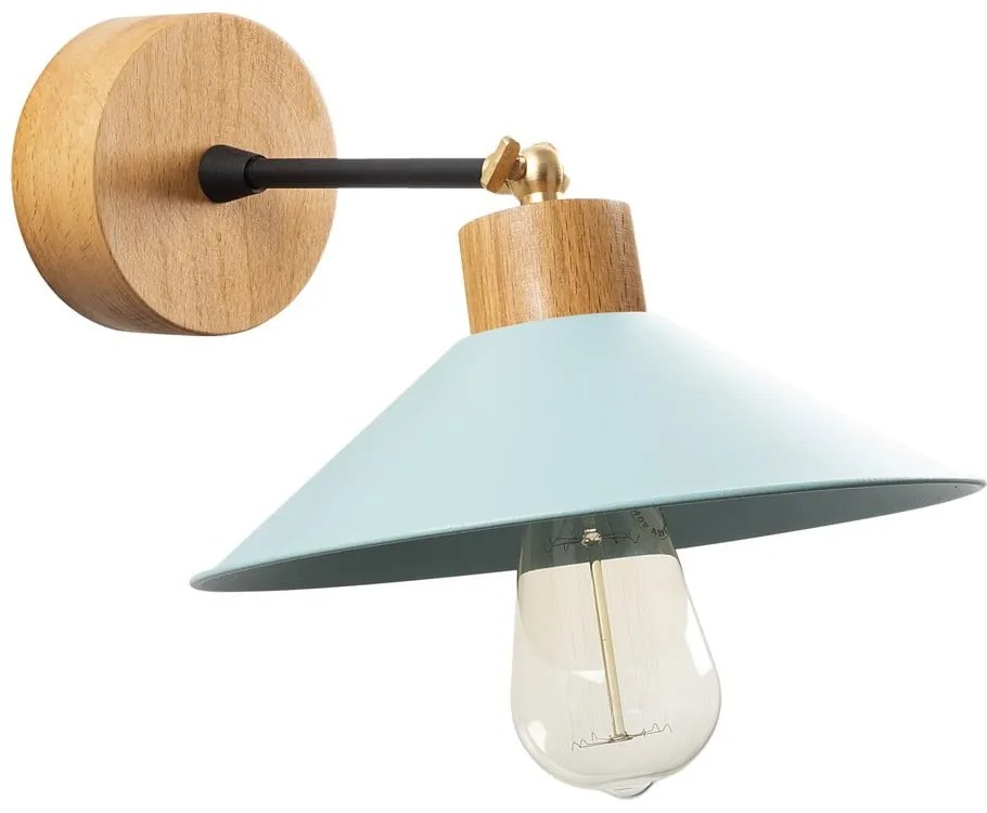 Aplică de perete turcoaz/în culoare naturală ø 24 cm Manavgat – Opviq lights