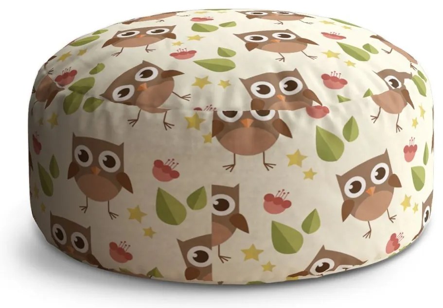 Taburet Circle bufnițe, colorat