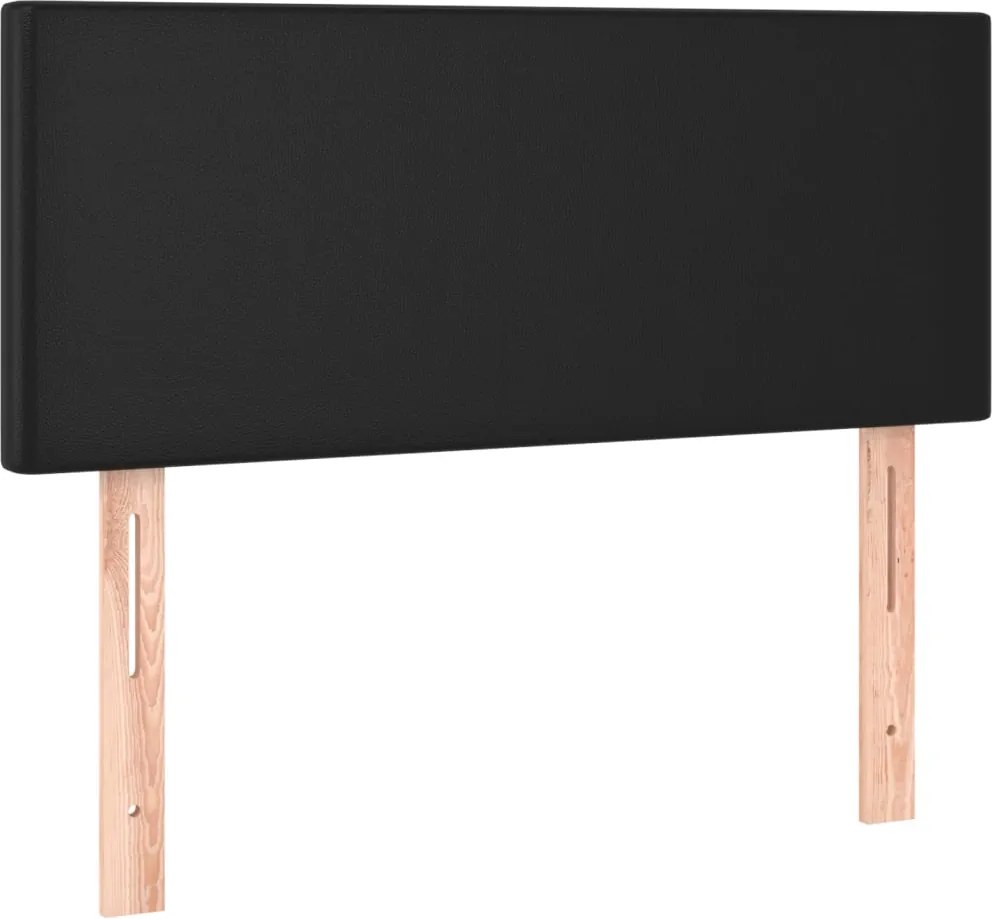vidaXL Tăblie de pat, negru, 90x5x78/88 cm, piele ecologică