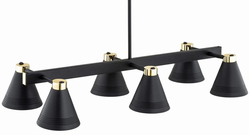 Lustra cu 6 brate design modern AVALONE negru