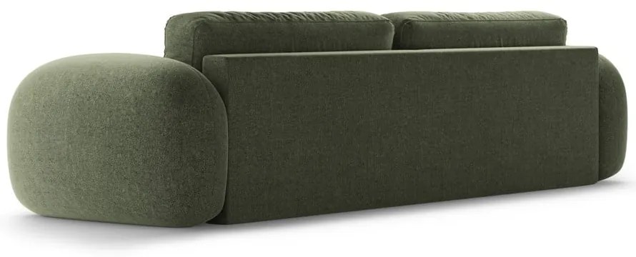 Canapea verde extensibilă/cu spațiu de depozitare cu tapițerie din chenille 262 cm Tonale – Cosmopolitan Design