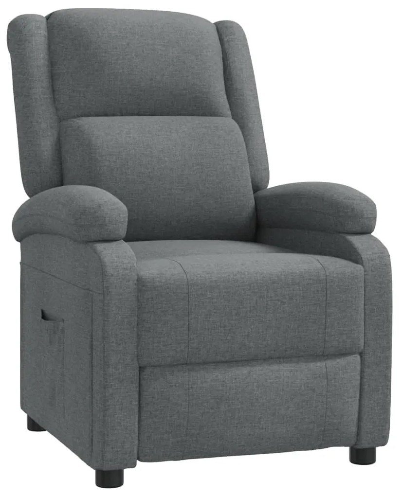 248695 vidaXL Fotoliu rabatabil, gri închis, material textil