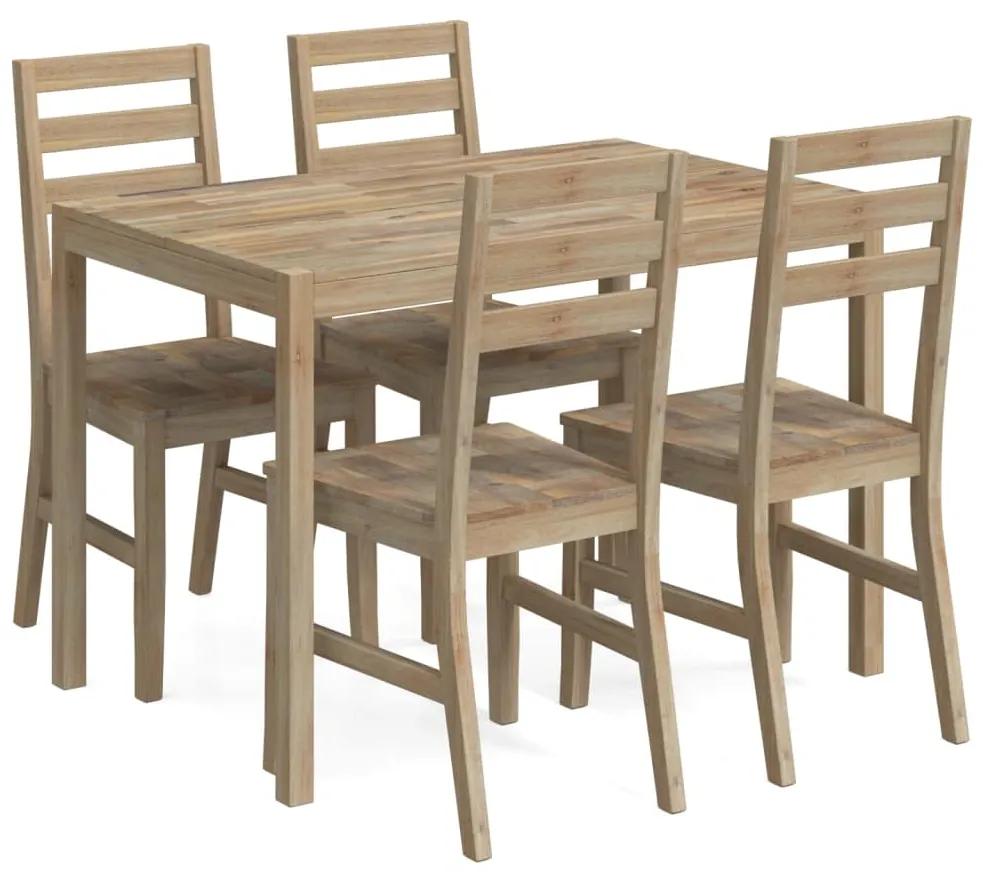 3106441 vidaXL Set mobilier de bucătărie, 5 piese, lemn masiv de acacia
