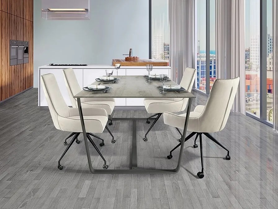 Scaun cu roti design elegant Diane