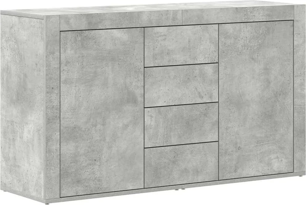 vidaXL Bufet cu sertar Gri din beton 120 x 36 x 69 cm Lemn compozit