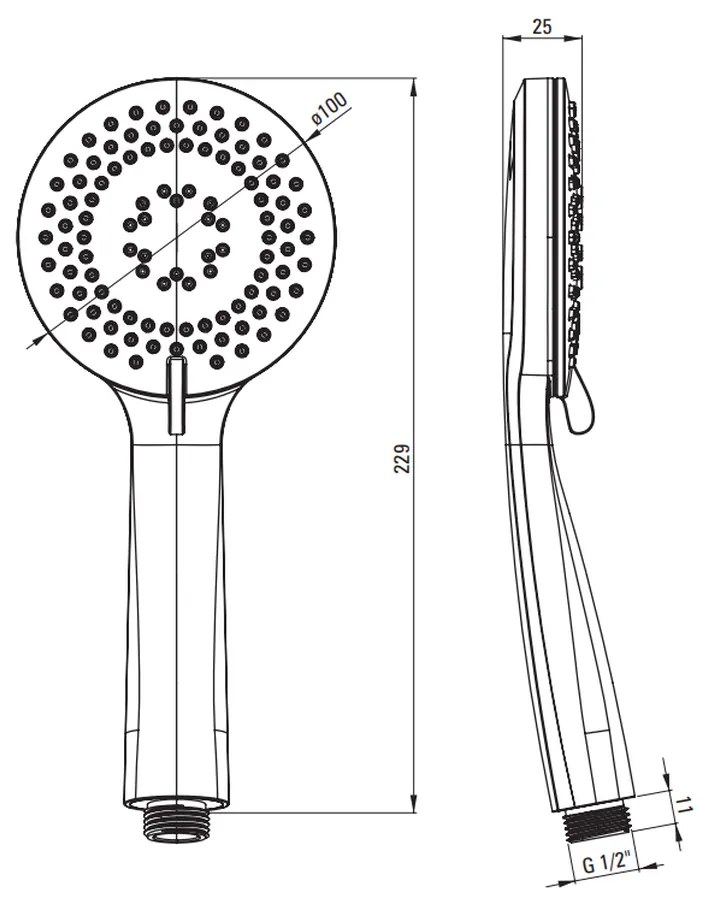 Set de dus incastrat cu baterie termostatica inclusa, auriu lucios, Deante, Box Auriu lucios