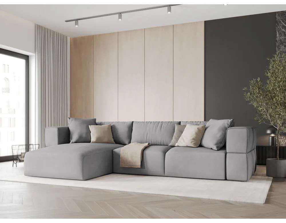 Colțar gri deschis (cu colț pe partea stângă ) Esther – Milo Casa